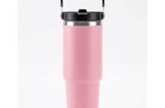 90.0% Off – T&T KART Stainless Steel Vacuum Insulated Tumbler with Handle & Straw | Leakproof Travel Mug for Hot & Cold Drinks | Large Capacity Reusable Cup (900ml-lightpink)