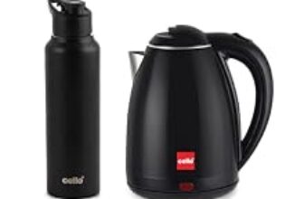 62.0% Off – CELLO Pluto Quick Boil Stainless Steel Electric Kettle 1.5L + Sippa Steel Water Bottle 1000ml Combo | Double Wall Cool Touch Outer Body, Auto-Shut Off Protection |Electric Kettle For Boiling Hot Water