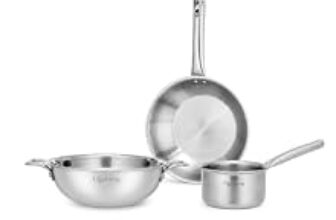 73.0% Off – Lifelong Triply 3-piece cookware Set | Kadai, Frypan & Saucepan for Cooking | Stainless Steel 22 cm Kadai & Fry Pan 22 cm | 14 cm Sauce Pan | Induction Bottom & Gas Stove Cookware (LLTP3PCS)