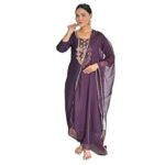 94.0% Off – Alvami Women’s Silk Solid Regular Kurta Set