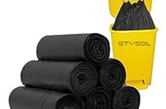 90.0% Off – Stysol Garbage Bags 30 Pcs Strong Leak-Proof Black 19×21 Inch Home Office