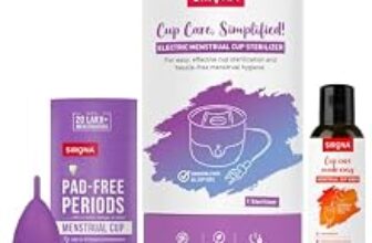 88.0% Off – Sirona Reusable Menstrual Cup for Women (Large) + Electric Steam Sterilizer + pH Balanced Menstrual Cup Wash (100 ml) – Pack of 3 | Rash, Odour & Itch-Free Period Care with Quick Cleaning