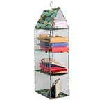 90.0% Off – PrettyKrafts Hanging Rack 3 Blocks, Side Clear Storage Racks, Dormitory Closet for Students, Wardrobe Shelves, Hanging Organiser, Storage Holders & Racks Clear_Green Leaves,Single