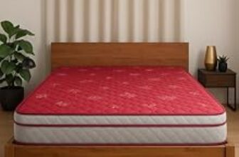 79.0% Off – Coirfit LUXURINO Pillow Top with ISPT Tech. 10 Inch Queen Size Bonnell Spring Mattress 72X60 Inches with 7 Year Warranty | Firm Support Bed Mattress | Hotel Like Bounce | Orthopedic Comfort, Red