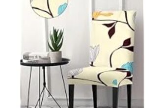 85.0% Off – Amazon Brand – Solimo Polyester Spandex Stretchable Dining Chair SLIPCOVER (Checkered Print, Pack of 6, Beige)
