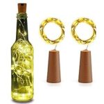 67.0% Drop – Lexton Wine Bottle Cork Lights – 20 LEDs Copper Wire String Lights | Battery Operated Fairy Lights for Bottle, DIY, Home, Party, Wedding, Diwali Decoration (Warm White, Pack of 2)