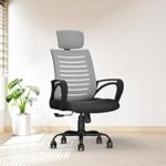 65.0% Off – CELLBELL Desire C104 Mesh High Back Ergonomic Office Chair – Adjustable Seat Height, Sturdy Metal Base, Revolving Study & Computer Chair for Work from Home, Grey