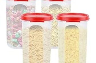 84.0% Off – Cutting EDGE 585ML Smart Slim Storage Airtight Container-Red,Set of 4 | Food grade plastic, kitchen Storage, grocery organization, countertop use, modular arrangement, daily use, kitchen Storage