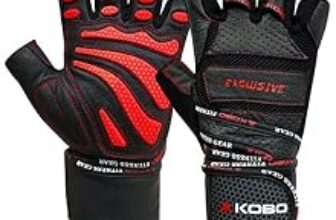 83.0% Off – Kobo WTG-13 Professional Leather Gym Gloves for Fitness/Functional Training Hand Protector (Small)