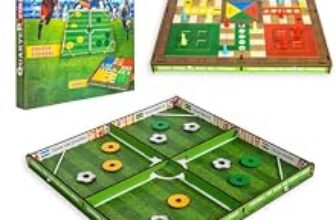 84.0% Off – Toysbox Quarter Final 3-in-1 Game Set of Wooden Table Games Like Football, Colour Strikers and Ludo Board Game, Multi-Player Family Board Game, Inteactive Fun Party Game for Kids 6+ Years