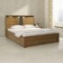 60.0% Off – Home Centre | Quadro Cosco King Size Bed with Hydraulic Storage | Engineered Wood | Brown | 1 Year Warranty