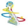 89.0% Off – Kids Mandi Duck Roller Coaster Slide Toy Set |3 Cute Ducklings Climbing Stairs automatically with Lights & Music | Electric Duck Chasing Race Track Set | Small ducks climbing stairs toy set