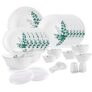 62.0% Off – Cello Aqua Leaves Dazzle Series Opalware Dinner Set, 37 Pieces, Service for 6, White, Extra Large (Model: CLO_OPLWR_DZZL_AQLVS_DS_37PCS)