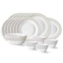 83.0% Off – Larah by Borosil Waltz Fluted Series Opalware Dinner Set | 27 Pieces for Family of 6 | Microwave & Dishwasher Safe | Bone-Ash Free | Crockery Set for Dining & Gifting | Plates & Bowls | White