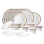 72.0% Off – Larah by Borosil Elega Fluted Series Opalware Dinner Set | 31 Pieces for Family of 6 | Microwave & Dishwasher Safe | Bone-Ash Free | Crockery Set for Dining & Gifting | Plates & Bowls | White