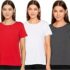 91.0% Off – Amazon Brand – Symbol Women Cotton Stretch Half Sleeve Round Neck Regular Fit T-Shirt (Pack of 3)